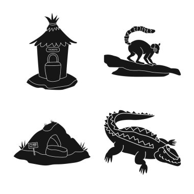 Fauna ve eğlence logosu vektör illüstrasyon. Fauna ve park stok vektör illüstrasyon koleksiyonu.