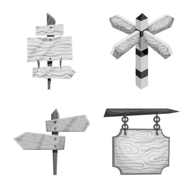 Tabela ve ahşap simgesi yalıtılmış nesne. Tabela ve ağaç hisse senedi simgesi için web topluluğu.