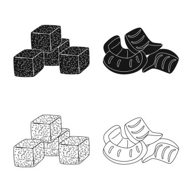 Oktoberfest ve bar simge vektör tasarımı. Oktoberfest ve web için hisse senedi simgesi yemek koleksiyonu.