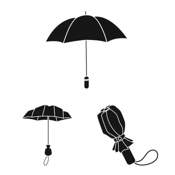 Vector design of weather and rainy symbol. Set of weather and rain stock vector illustration. — Stock Vector