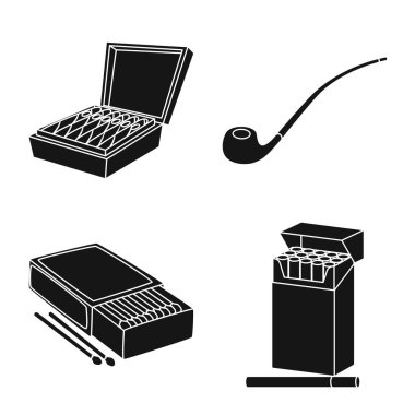 Anti-alışkanlık sembolünün vektör tasarımı. Anti-tütün stok vektör illüstrasyonunun koleksiyonu.