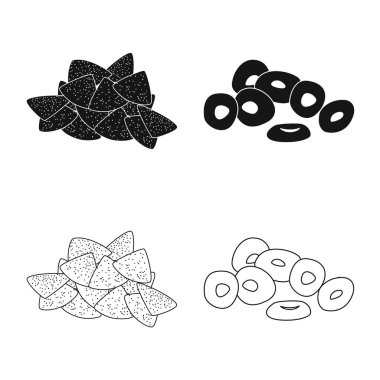 Oktoberfest ve bar simge vektör tasarımı. Oktoberfest ve hisse senedi vektör çizim pişirme koleksiyonu.