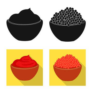 Tat ve ürün logo vektör Illustration. Tat ve hisse senedi için pişirme vektör ikon koleksiyonu.