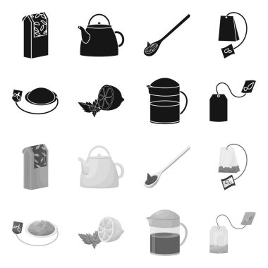 Vektör çizim çiçek ve sağlıklı sembol. Hisse senedi için sağlıklı ve degrade vektör simge kümesi.