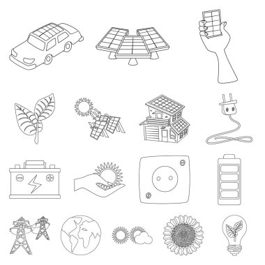 Yenilik ve teknoloji logo yalıtılmış nesne. Yenilik ve doğa hisse senedi vektör çizim koleksiyonu.