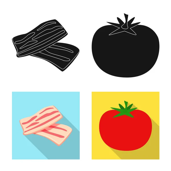 Ilustración vectorial del sabor y el logotipo del producto. Colección de sabor y cocina vector ilustración . — Archivo Imágenes Vectoriales