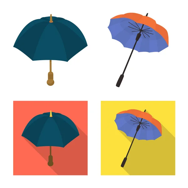 Vector design of protection and closed icon. Set of protection and rainy vector icon for stock. — Stock Vector