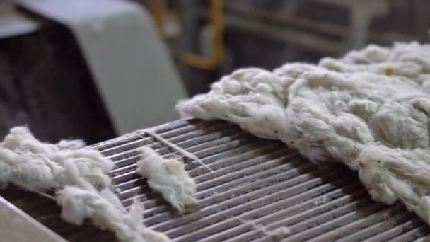 Стирка и подготовка шерсти для производства топов 4 — стоковое видео