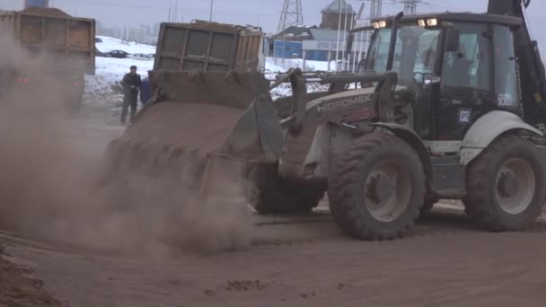 Tractor niveló la arena caliente 9 — Vídeo de stock