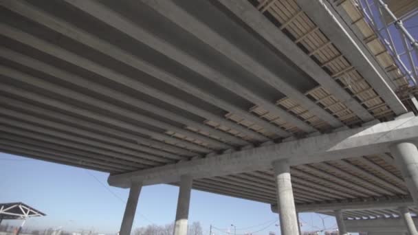 Köprü inşaatı 3 genel planı — Stok video