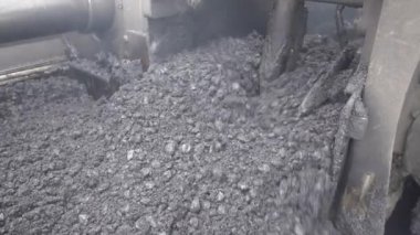 Asfalt, çimento boşaltma. inşaatı işi