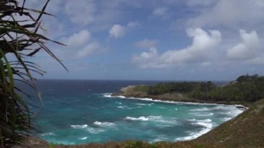 Güzel manzara plaj dalgalar ile