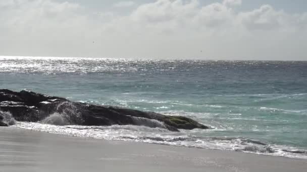 崖や海岸線に対する波の影響 15 — ストック動画