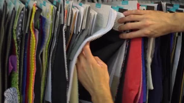 Selection of fabric from a wide range 5 — Stock Video