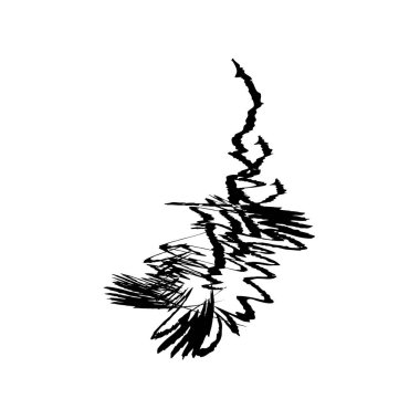 Siyah, kirli, desenli fırça darbesi yıpranmış stil tipografi vektörü. mürekkep sıçrama dalgalı çizgileri grunge stili çizim sanatı