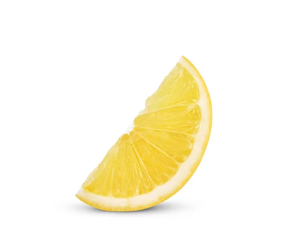 Slice Lemon Fruit Isolated White Background Stock Photo