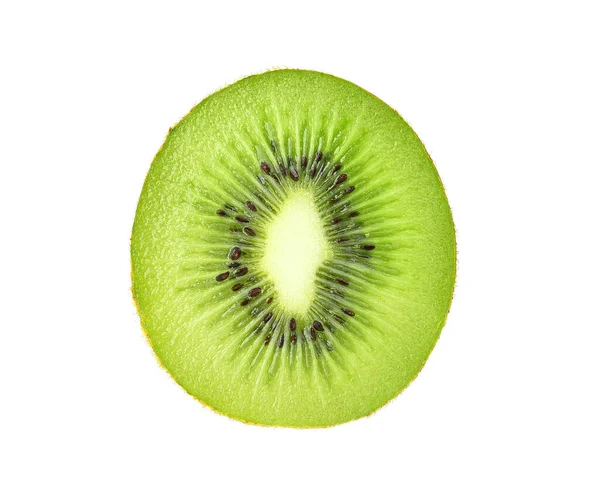 Hälften Kiwi Frukt Isolerad Vit Bakgrund — Stockfoto