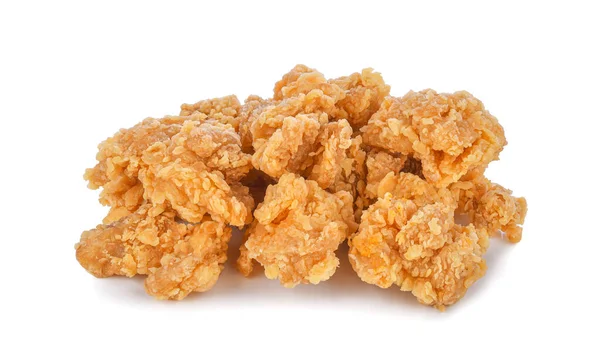 Fried Popcorn Chicken Isolated White Background Stock Photo