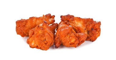 Beyaz arka planda ızgara tavuk..