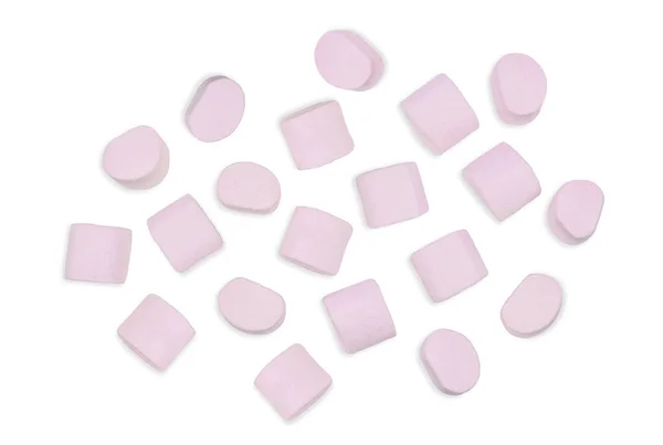 Modello Marshmallow Isolato Sfondo Bianco Vista Dall Alto — Foto Stock