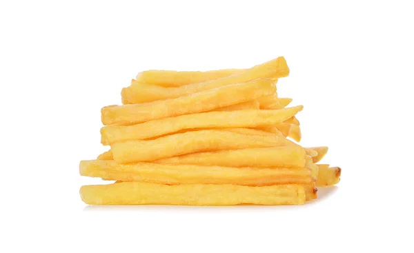Τηγανητές Πατάτες Απομονωμένες Λευκό Φόντο — Φωτογραφία Αρχείου