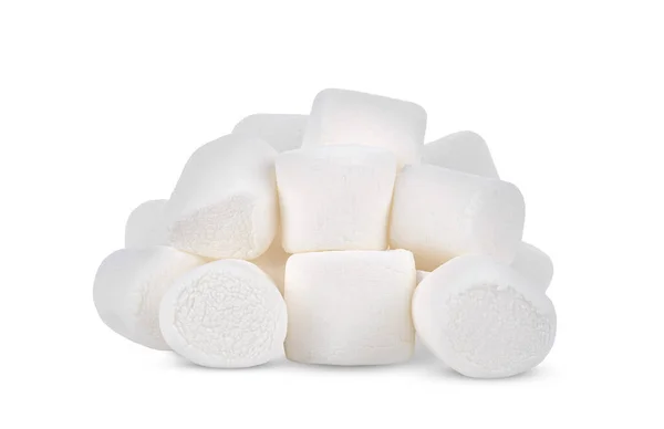 Marshmallows Isolados Sobre Fundo Branco — Fotografia de Stock