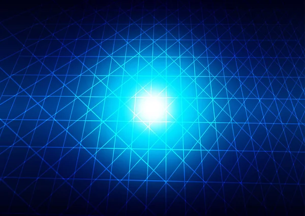 青い光の背景技術概念と抽象的なグリッドです イラスト ベクター デザイン — ストックベクタ