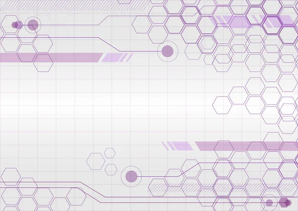 Abstrakter Sechseck Hintergrund Technologie Polygonales Design Digital Futuristisch Vektor — Stockvektor