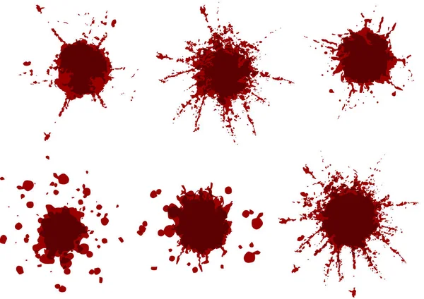 Vector Rode Kleur Verf Splatter Verf Splash Set Vector Illustratie — Stockvector