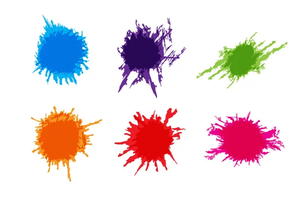 Αφηρημένο Διανυσματικό Πιτσιλίσματα Πακέτο Σχεδιασμού Χρώμα Βαφής Συλλογή Πιτσιλίσματα Εικονογράφηση — Διανυσματικό Αρχείο