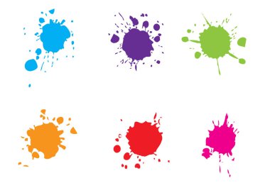 vektör sıçramak renk boya. boya set.vector illüstrasyon sıçramalarına.