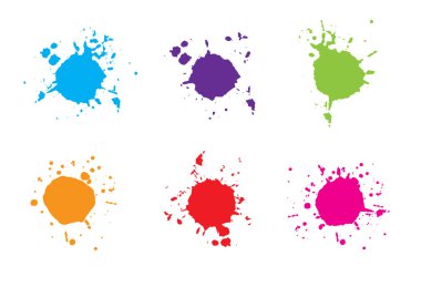 soyut vektör renkli boya splatter.paint sıçrama ayarlayın. illüstrasyon vektör tasarımı.
