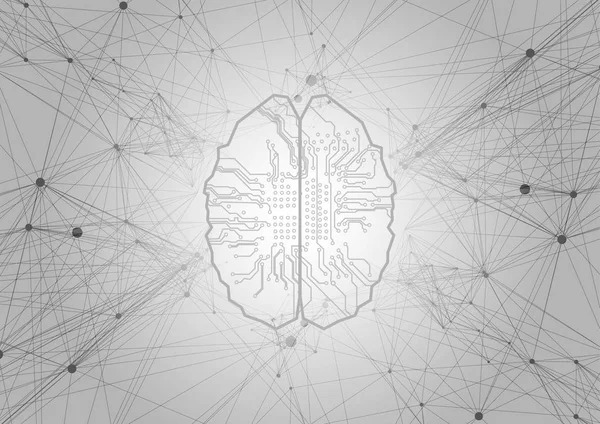 Resumen Inteligencia artificial Experiencia tecnológica. neural n — Vector de stock