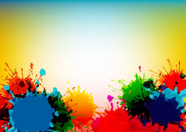 Abstract vector splatter colorful background design. illustratio — Stock Vector