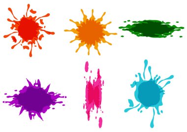 soyut vektör renk boya sıçraması. Boya sıçramaları ayarlanır. Vektör i
