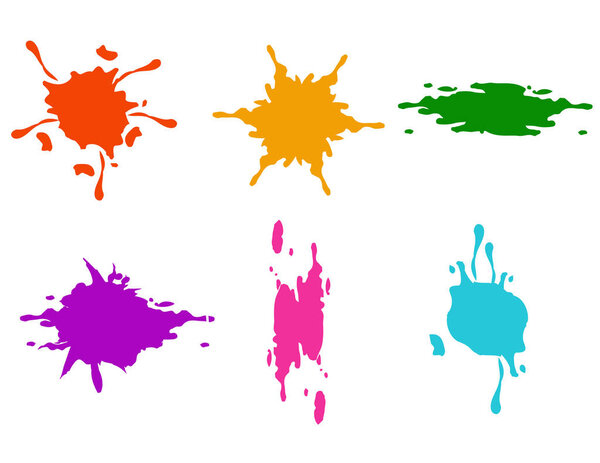 abstract vector color paint splatter.Paint splashes set.Vector i