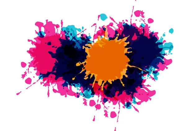 Abstrakte Vektor-Splatter-Farbe auf weißem Hintergrund-Design. illus — Stockvektor