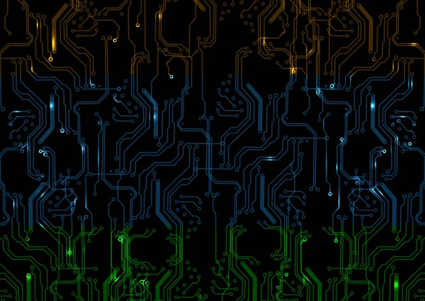Abstract Vector Circuit Design Background Tech Digital Technology Concept Illustration — Stock Vector