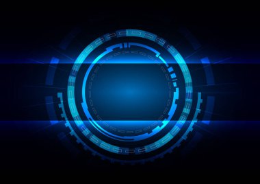 Soyut vektör teknolojisi çember tasarım arka planı, vektör illüstrasyon tasarım arka planı
