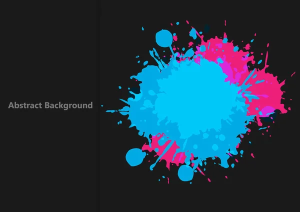 抽象ベクトルのスプラッタブルーとピンクのカラーデザイン イラストベクトルデザイン — ストックベクタ