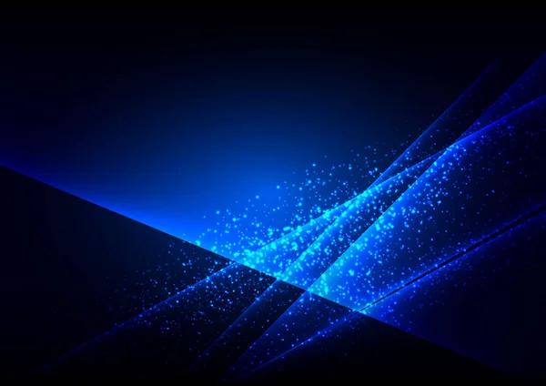 Abstract Blauw Licht Gloeiend Ontwerp Achtergrond Concept Vector Illustratie Ontwerp — Stockvector