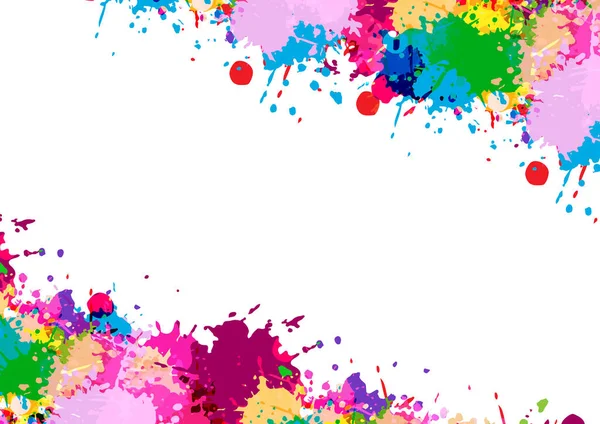 Resumo Vetor Splatter Multi Color Design Isolado Fundo Desenho Vetor — Vetor de Stock