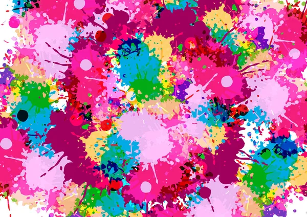 Αφηρημένο Διάνυσμα Πολλαπλών Splatter Χρώμα Σχεδιασμό Φόντο Σχεδιασμός Διανύσματος Εικονογράφησης — Διανυσματικό Αρχείο