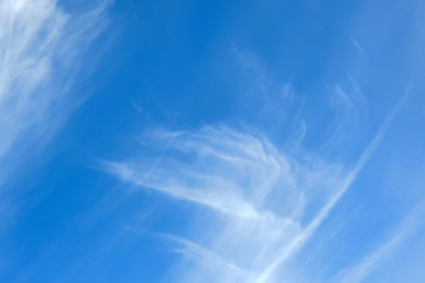 青い空と美しい雲草原 平野の風景夏ポスターの背景 — ストック写真