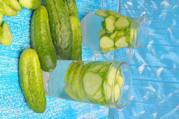 Sassi water with cucumber — Stock Photo, Image