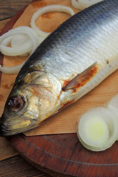 Arenque com cebola e especiarias — Fotografia de Stock