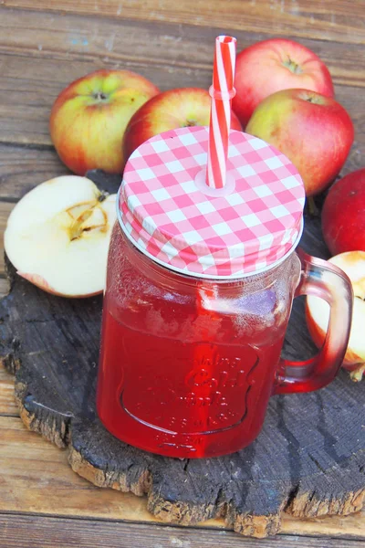 Apple compote and apples — Stockfoto