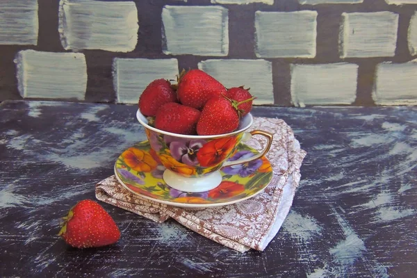Homemade Organic Red Strawberry Jelly Background — Stock Photo, Image