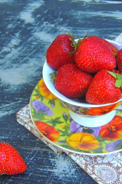 Homemade Organic Red Strawberry Jelly Background — Stock Photo, Image