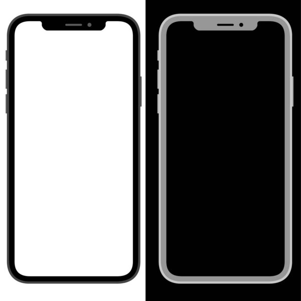 modern phone simple flat design isolated